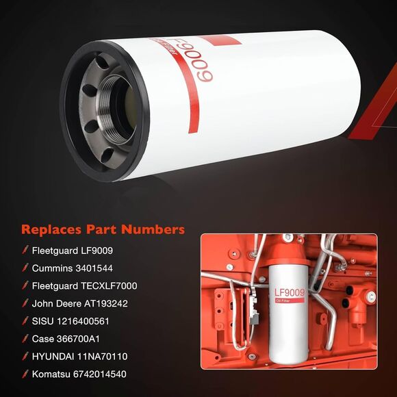 LF9009 Oil/Lube Filter Replace Cummins Diesel, 3401544 XLF75000,AT193242 NEW - Picture 4 of 14